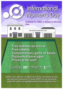 International Women's Day at Melbourne Bowling Club 20 March